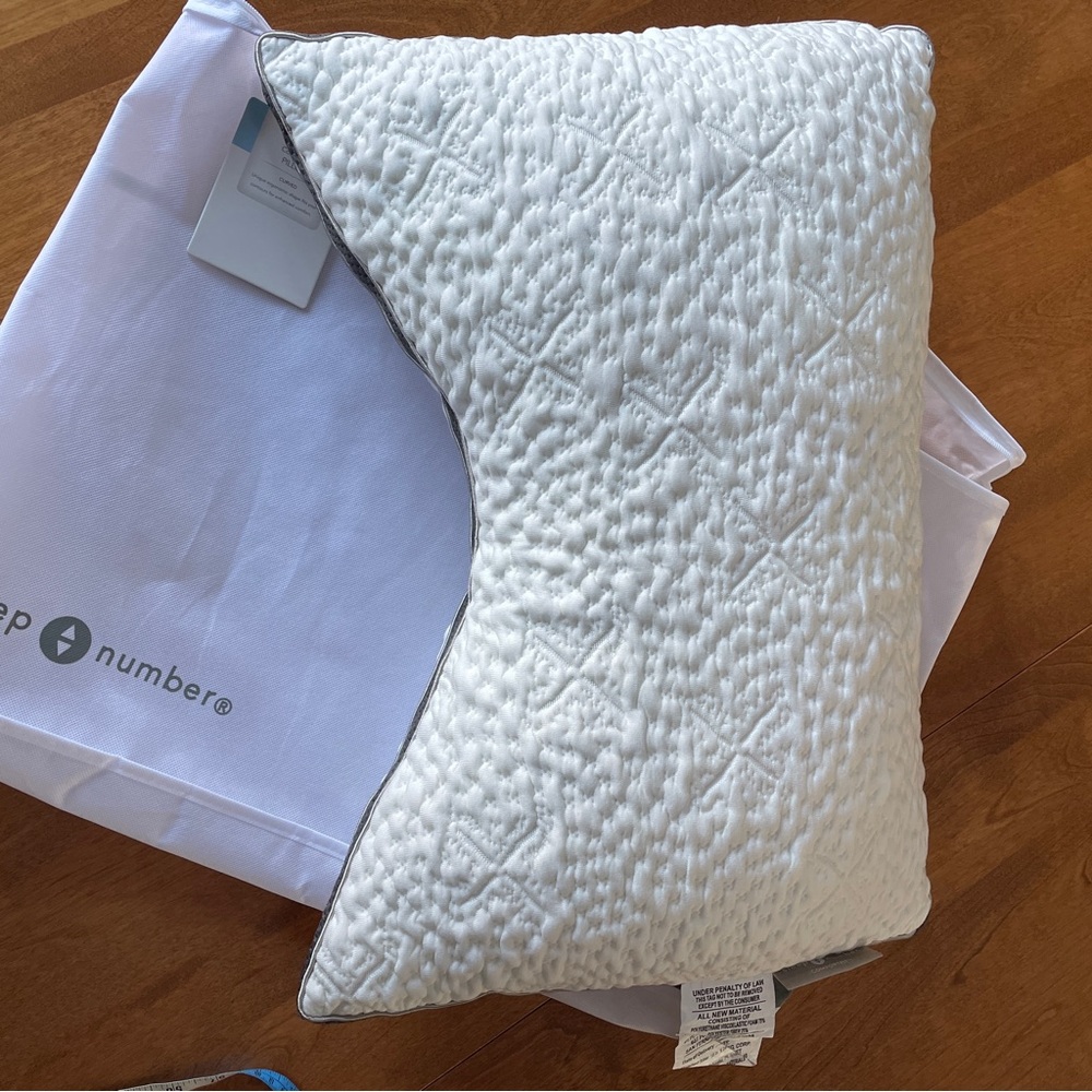Sleep Number Comfortfit Pillow, Standard Size, Curved For Side & Back Sleepers - Picture 2 of 9